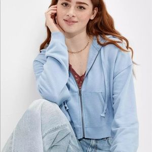American Eagle Cropped Full Zip